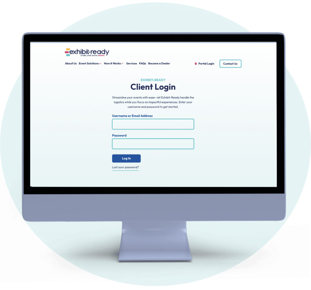 Login Portal on a Desktop